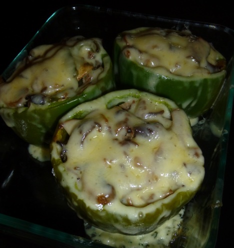 Philly Cheesesteak Stuffed Bell Pepers 